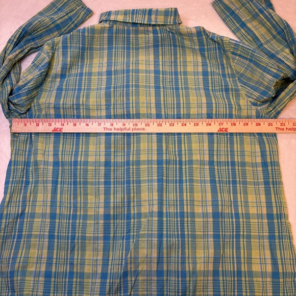 Melrose Women's Blue And Yellow Plaid Button Up Size M Vintage Y2K - Picture 13 of 16